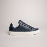 The Tumbled Leather - Navy Blue