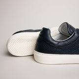 The Tumbled Leather - Navy Blue