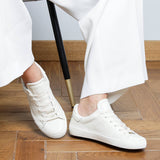The Tumbled Leather - White