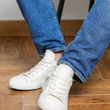 The Tumbled Leather - White
