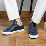 The Tumbled Leather - Navy Blue